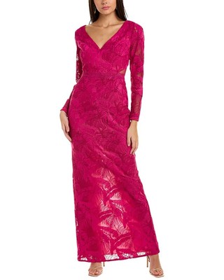 

Женское кружевное платье Marchesa Notte с вышивкой, Фиолетовый