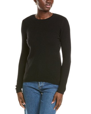 Forte Cashmere Crewneck Cashmere Sweater Womens Black Xs
