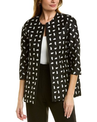 

Женская жаккардовая куртка Anne Klein, черная, Черный