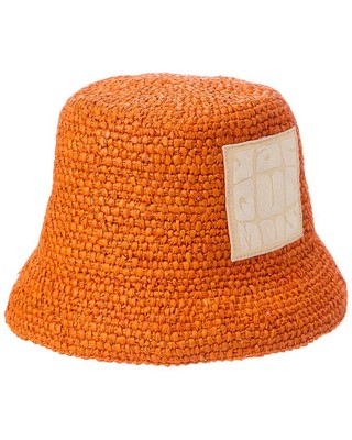 Шапка из рафии Jacquemus Le Bob Ficiu женская оранжевая 56