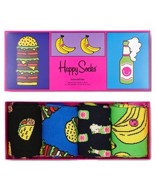 

Happy Socks, 4 шт., подарочный набор мужских носков Yummy Yummy, размеры 41–46, Multi