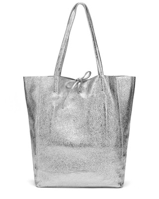 Женская сумка-тоут из мягкой металлической кожи Tiffany & Fred Paris