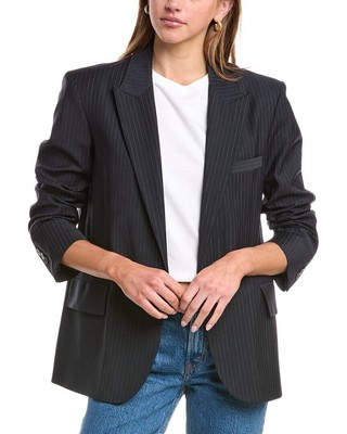Ba&Sh Payne Wool-Blend Blazer Womens Blue 1