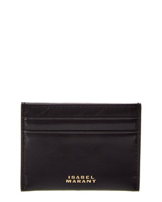 Кожаный футляр для карточек Isabel Marant Chiba Женский, черный