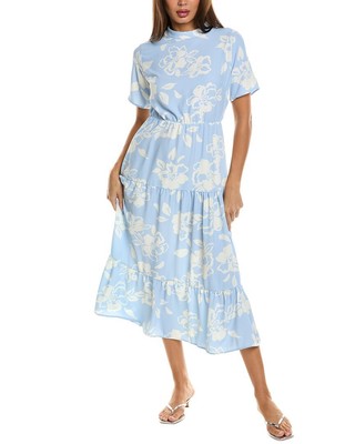 Женское многоуровневое миди-платье Maison Maar синего цвета S