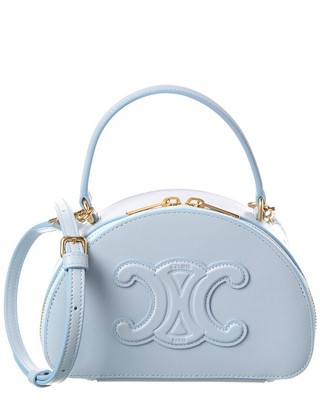 Кожаный чехол Celine Half Moon Женский синий