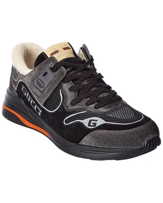 

Мужские замшевые кроссовки Gucci Ultrapace черные, Черный, NA