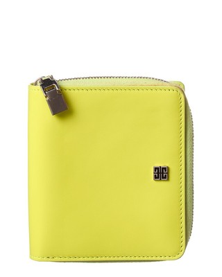 Кожаный футляр для карточек Givenchy 4G Женский зеленый