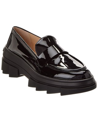 Лакированные мокасины Stuart Weitzman Noho женские черные 9