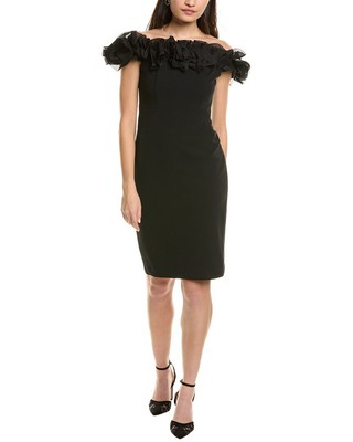 Женское мини-платье с открытыми плечами от Aidan Mattox