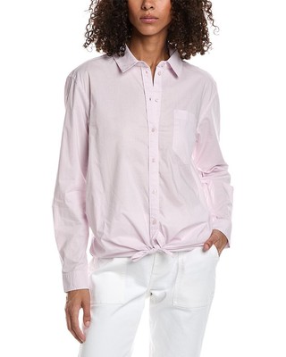 7 For All Mankind Женская рубашка с галстуком спереди на пуговицах фиолетового цвета Xs