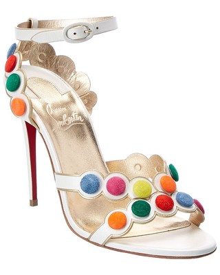 

Christian Louboutin Smartissima 100 Кожаные сандалии женские белые, Белый, NA