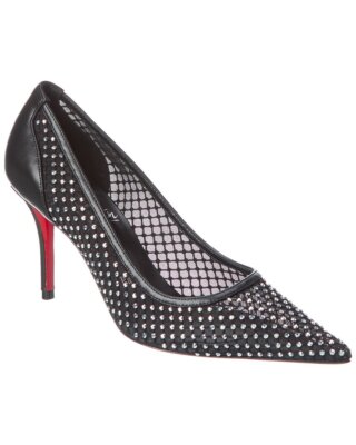 Женские туфли-лодочки Christian Louboutin Apostropha 80 из сетки и кожи
