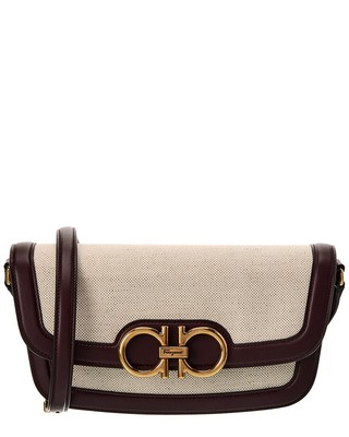 

Женская сумка через плечо Ferragamo Trapezio из холста и кожи, NA