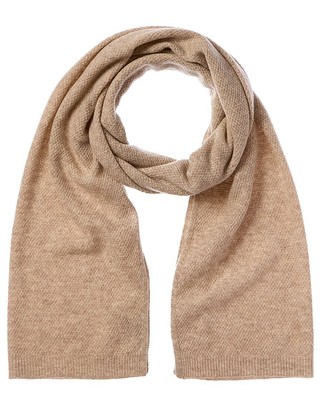 Кашемировый шарф Phenix Lightweight Moss Stitch Женский коричневый
