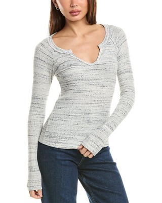 Женская футболка Project Social T Haleigh Marled Rib Top белого цвета Xs