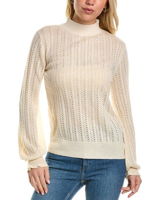 

Женский шерстяной топ Mt By Madeleine Thompson с объемными рукавами, Белый