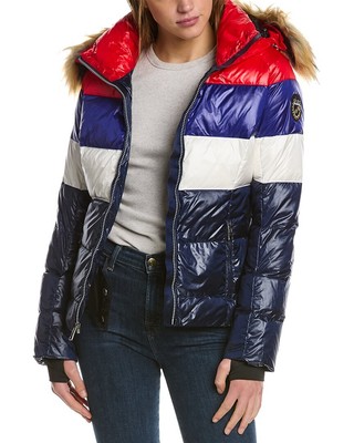 

Женский пуховик Skea Elsa в полоску, Navy/white/red, NA