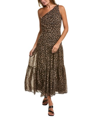 

Женское платье миди на одно плечо Taylor, Коричневый