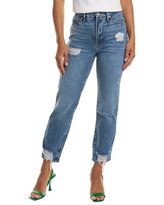 

Прямые женские джинсы Good American Good Boy цвета индиго, Indigo, NA