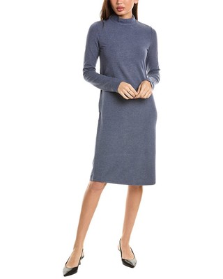 Женское платье-сорочка Majestic Filatures из французской махровой водолазки с высоким воротом