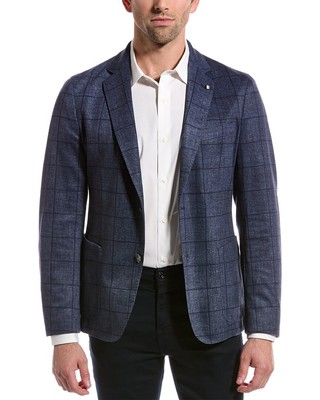 

Мужская приталенная куртка Boss Hugo Boss, Синий