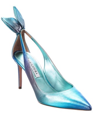 

Женские кожаные туфли Aquazzura Bow Tie 85, Синий, NA