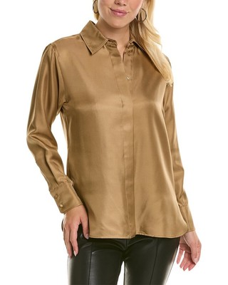

Шелковая рубашка Max Mara Molina женская, Коричневый