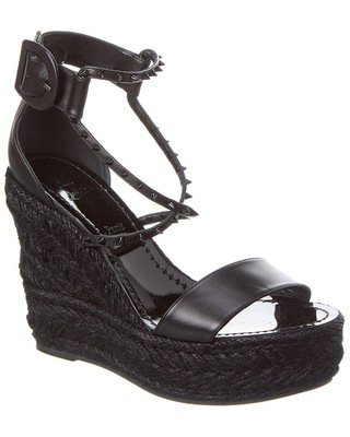 

Christian Louboutin Chocazeppa 120 Кожаные сандалии на танкетке Женские черные, Черный, NA
