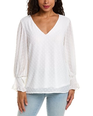 

Женская блузка со сборками Vince Camuto, Soft ecru