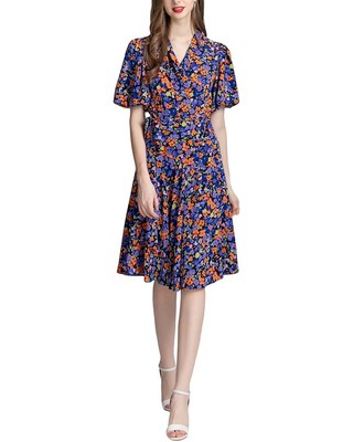 

Платье-миди Burryco, Женское, Blue/orange floral print