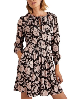 

Женское платье с металлизированными оборками Boden, Black;botanica