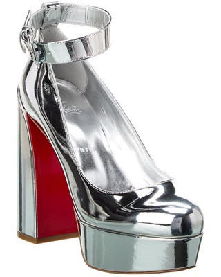Женские туфли-лодочки на патентованной платформе Christian Louboutin Movida Sabina 130