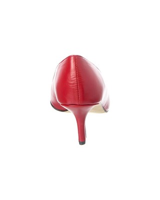 Pre-owned Valentino By Mario Valentino Doria Leather Pump Women's In Red