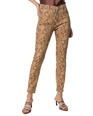 Джинсовая ткань с каркасом Le High Skinny Crop Python Jean Женская 24