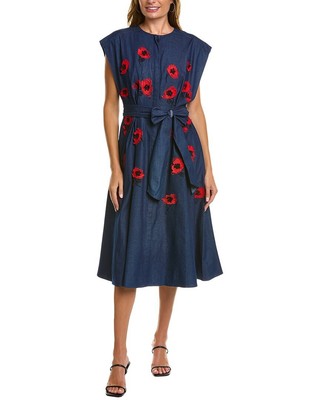 

Джинсовое платье-рубашка Carolina Herrera женское, Синий