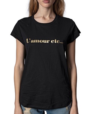 

Женская футболка Zadig - Voltaire Woop Lamour Etc, размер, Noir