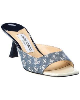 

Jimmy Choo Zania 65 Женские джинсовые и лакированные сандалии, синие, Синий, NA