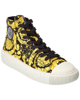 

Versace Высокие кеды из парусины с принтом Greca Barocco Мужские, NA