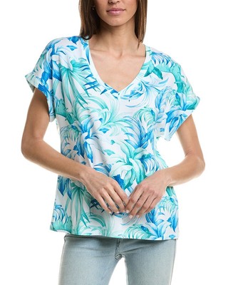 Женская футболка с V-образным вырезом Tommy Bahama Kauai Legendary Leaves