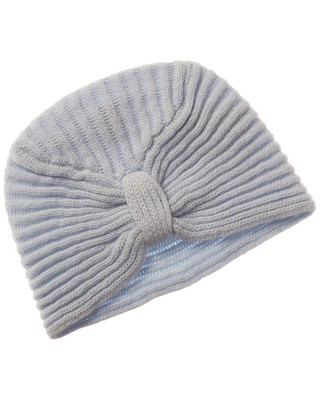 Кашемировый тюрбан Qi Cashmere Shaker Stitch Женский коричневый