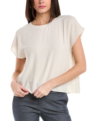 

Женский шелковый топ Eileen Fisher, Белый