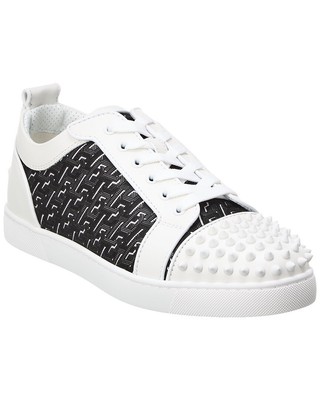 Мужские кроссовки из парусины и кожи с шипами Christian Louboutin Louis Junior