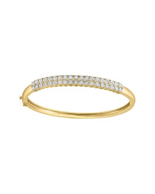 Effy Fine Jewelry Золото поверх серебра с двумя бриллиантами весом 0,97 Карата Браслет женский