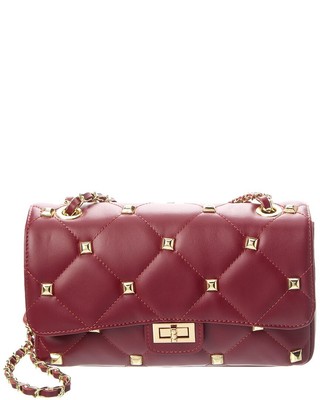 Persaman New York Isabella13 Leather Clutch Womens Red Ats