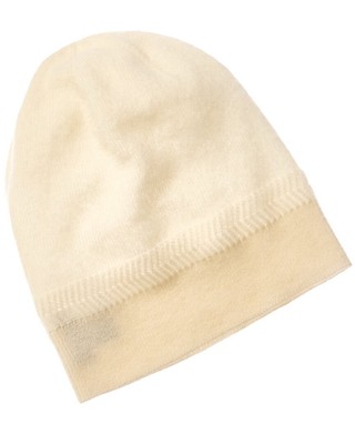 Женская кашемировая шляпа с напуском и отделкой в елочку от Hannah Rose, белая