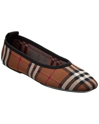 

Женские балетки в клетку Burberry, Коричневый, NA