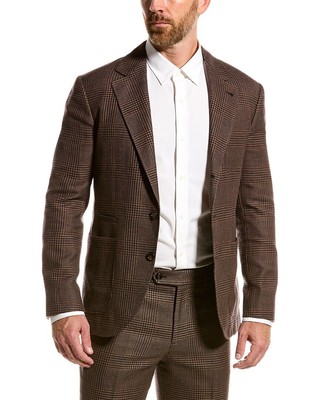 

Мужской костюм из 2 предметов из шерсти и льна Brunello Cucinelli