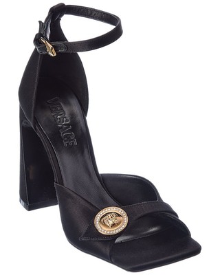 

Женские шелковые сандалии Versace Medusa, Черный, NA