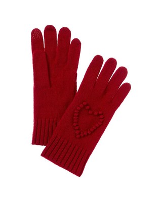 Кашемировые перчатки Hannah Rose Bobble Heart Женские красные